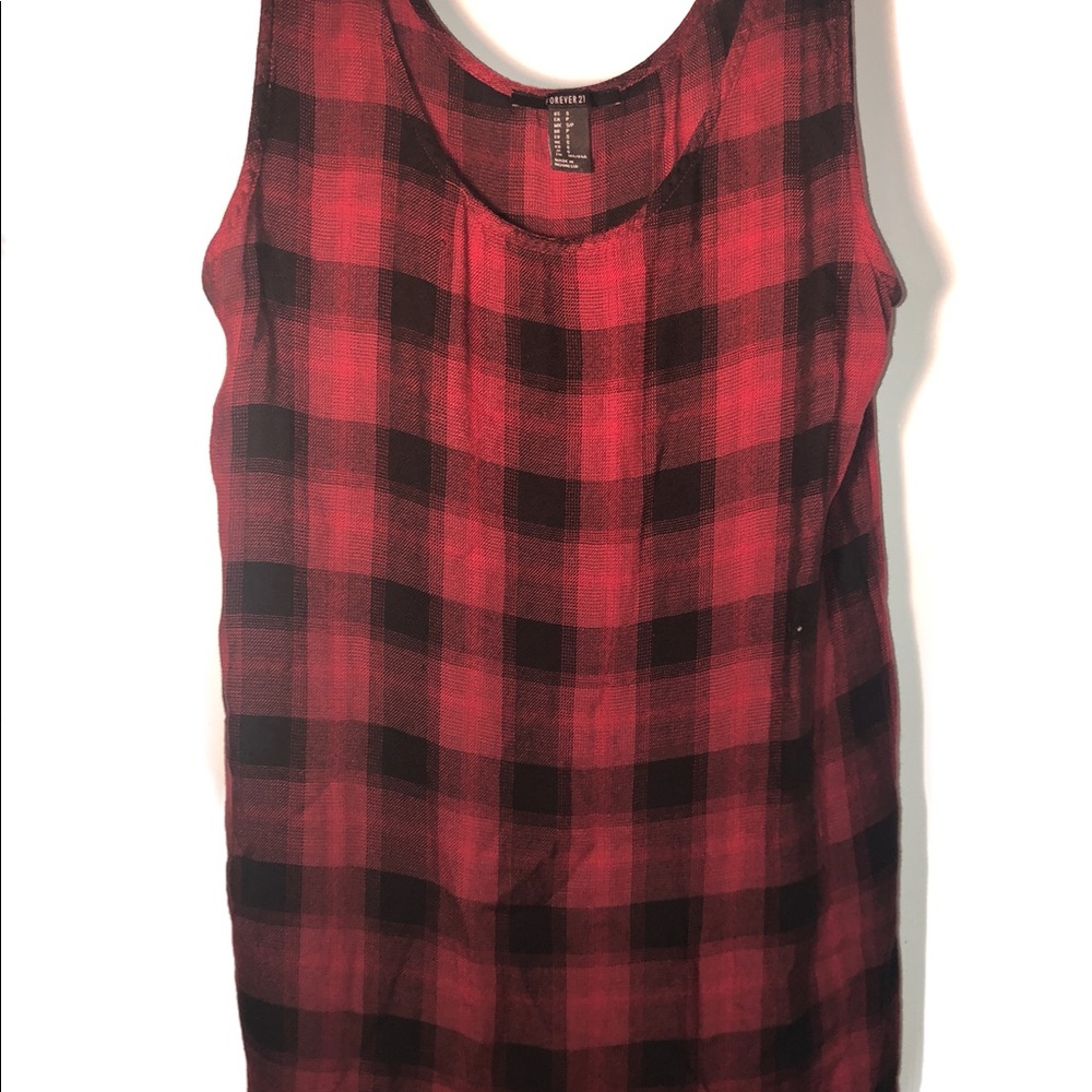 Flannel tank top